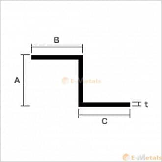 アルミ汎用型材 A6063S-T5 シルバー(B2) Z型バー 