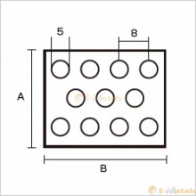 A1100 - アルミパンチング145φ×8P A1100-H14  5φ×8P