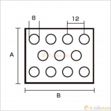 A1100 - アルミパンチング148φ×12P A1100-H14  8φ×12P