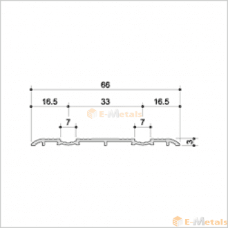 アルミ(メーカー品) フロアレール(ウイングレール) ウイングレール66DW（脱輪防止タイプ） ブロンズ(艶消し) 