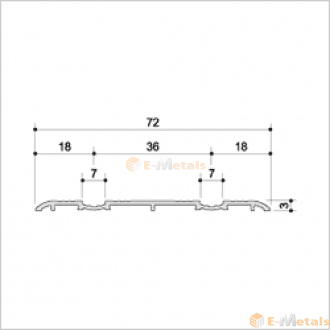 アルミ(メーカー品) フロアレール(ウイングレール) ウイングレール72DW（脱輪防止タイプ） ブロンズ(艶消し) 